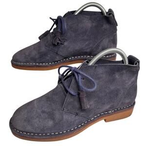 Navy Blue Suede Hush Puppies Ankle Boots Cyra Catelyn Chukka Women 7 Shoes
